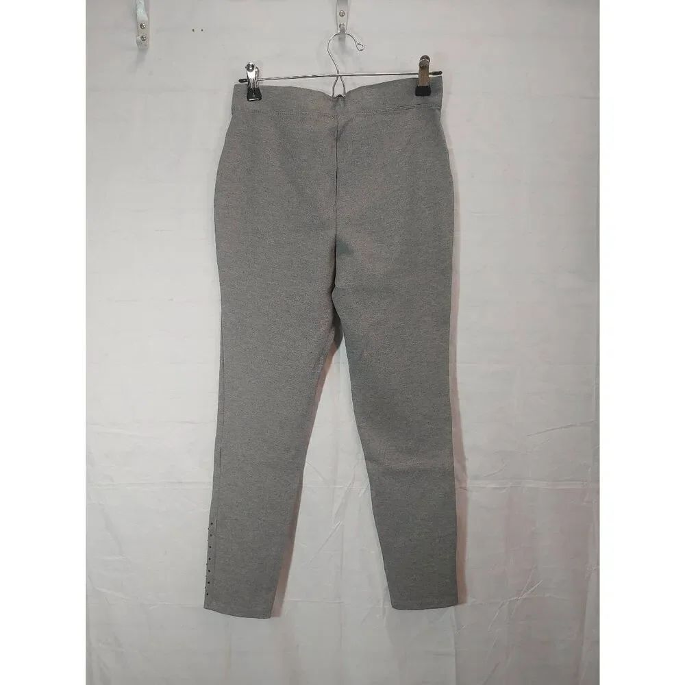 DG2 by Diane Gilman Women's Size Small Grey Rhinestone Embellished Leggings